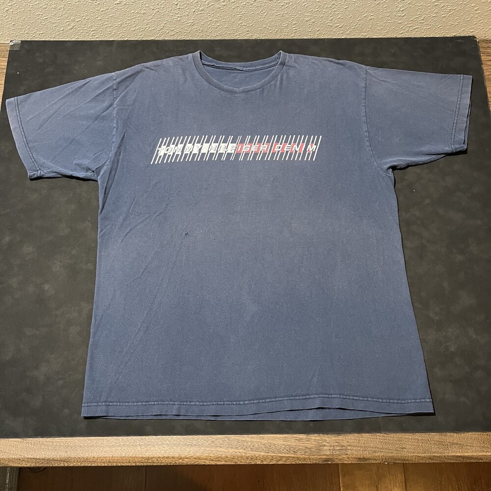 Vintage Tommy Hilfiger Shirt Flag Distress Sailing 90s Burnout Thrash Sun Faded
